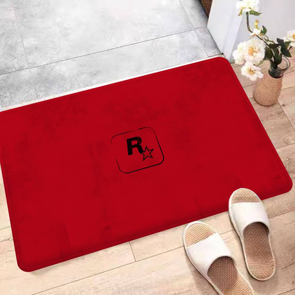 Tappetino Rockstart Games Lettera R Antiscivolo Tappetino per Lavanderia Decorazione Lavanderia Balcone Bambini Soggiorno Tappeti per la Casa