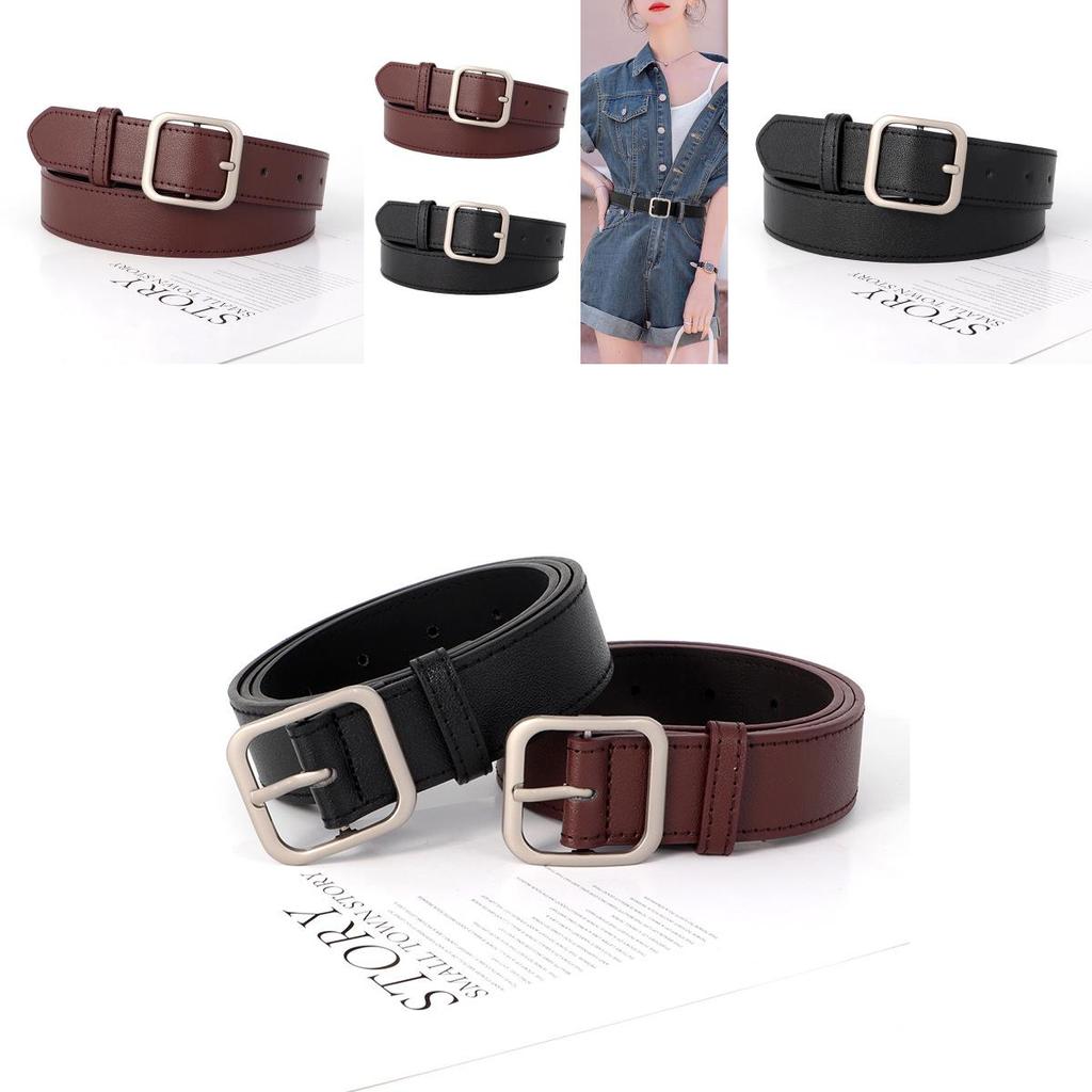Fashion-forward Women's Pu Leather Pin Buckle Belt With Classic Design For Casual Smart Casual Looks