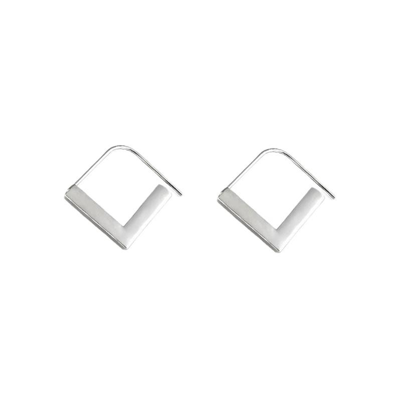 Sweet And Cool Spice Girls Geometric Square Earrings Light Luxury High-End Earrings Women'S Simple And Versatile Cold Wind Niche Ear Jewelry