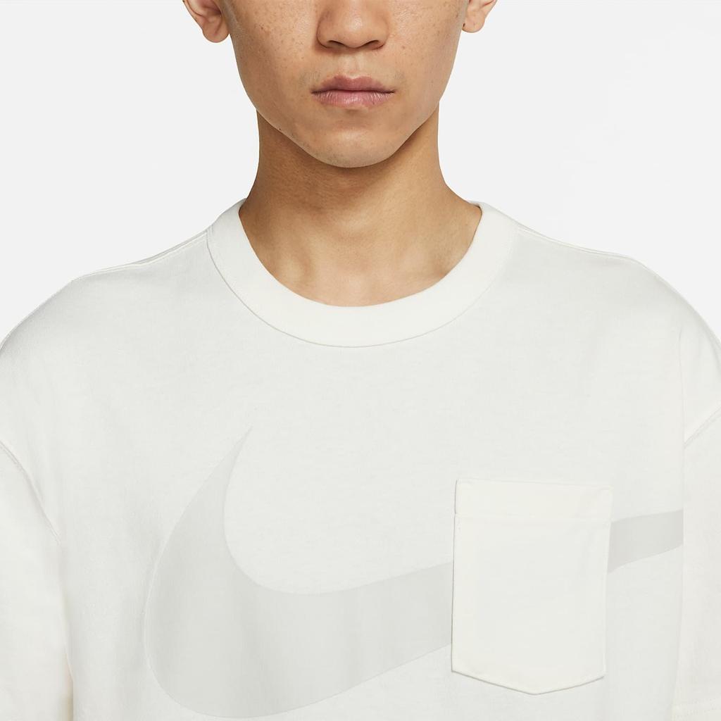 Nike T Shirts Men's White Crew Neck Moderate Straight Fit DO1930-133
