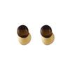 Gold Tiger Eye Disc Stud Earrings - Luxury Style 2025 Trend for Women