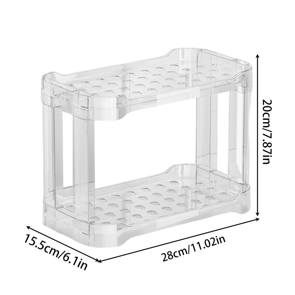 Makeup Organizer For Vanity 2-Tier Skincare Organizer Makeup Brush Storage Rack For Dressing Table Bathroom Salon Dormitory
