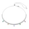 X Ariana Grande Swarovski Cubic Zirconia, 22K Gold Necklaces Women's White 5737422