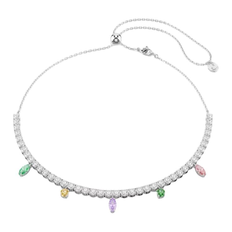 Swarovski X Ariana Grande Swarovski Cubic Zirconia, 22K Gold Necklaces Women's White 5737422