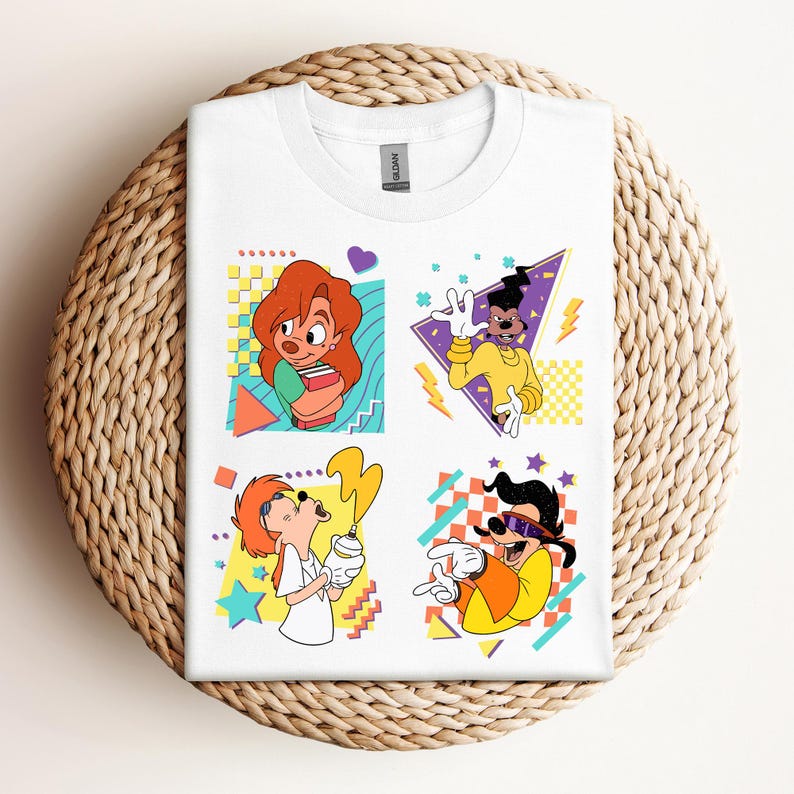 Retro 90s Disney Vintage A Goofy Movie Characters Shirt, Goofy Max Roxanne Powerline Shirt, WDW Matching Family Shirt, Magic Kingdom Shirts 110