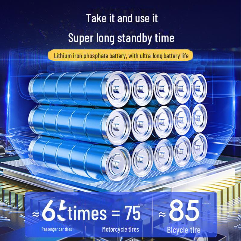 Smart Digital Display Wireless Portable Car Air Pump: High Pressure Electric Tire Inflator