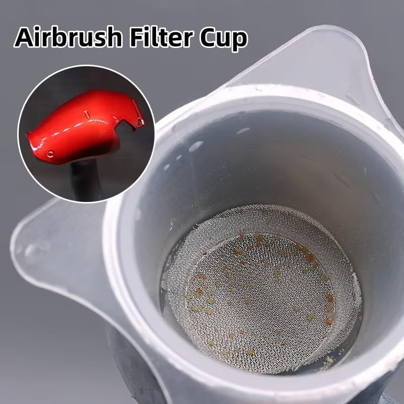 Airbrush Filter Cup, 2Pcs Airbrush Special Paint Filter Cup with 0.3mm Airbrush Spray Gun Needle - for Paint Airbrush Accessories