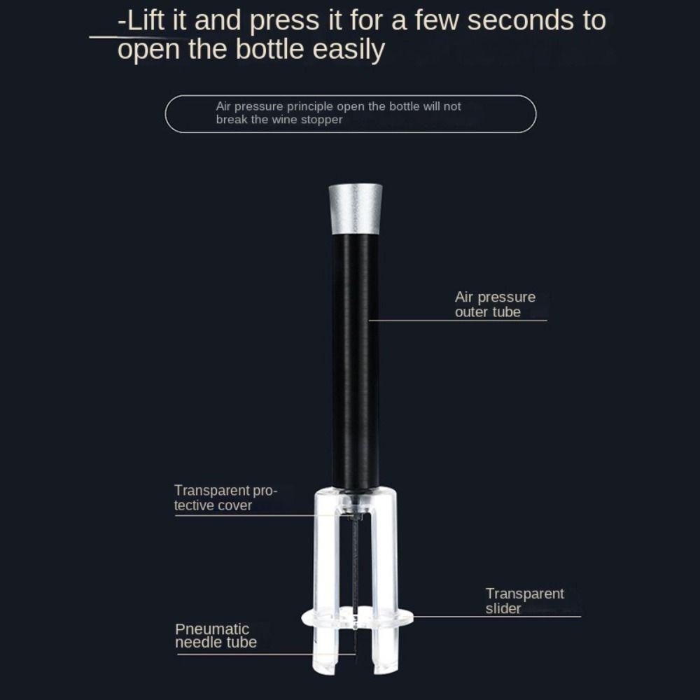 with Aerator Wine Opening Set Vacuum Stopper Pump Needle Wine Openers Gift Wine Opener Tool