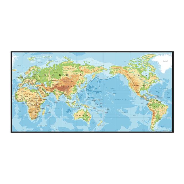 Moderne noir or carte du monde photo toile peinture Art salon affiche et impressions mur Art chambre bureau bibliothèque décor à la maison sans cadre