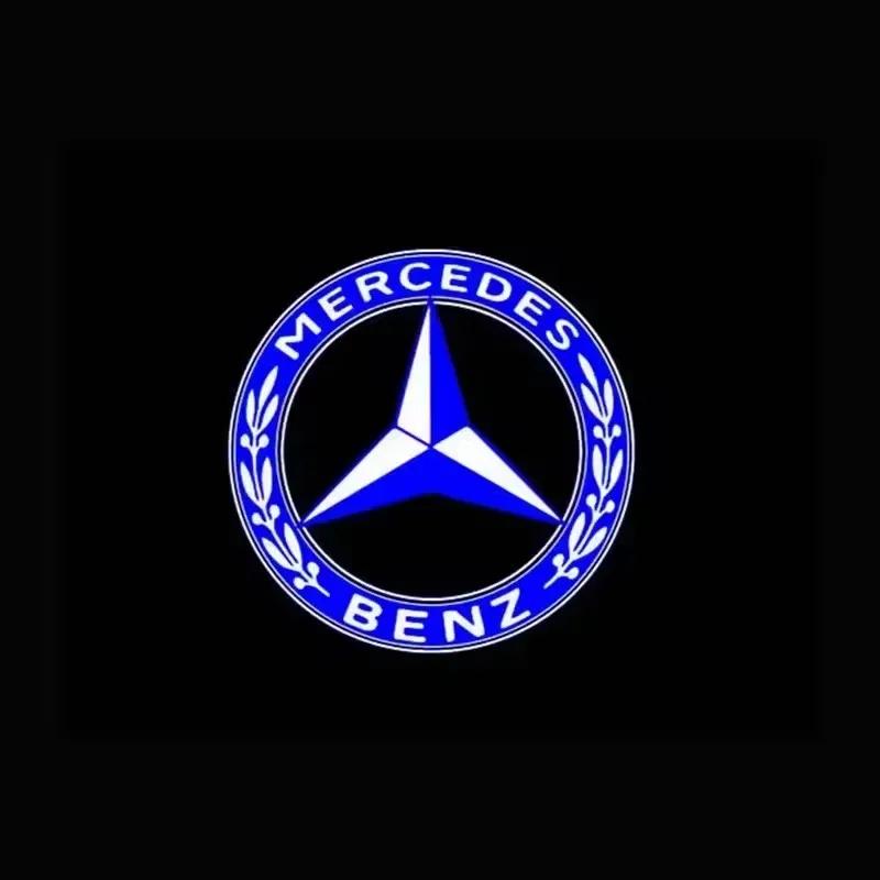 2pcs Car Door Light Laser Logo Decor Project Ghost Lamp For Mercedes Benz A B C M ML GLA GLS E Class W176 W205 W166 W246 W2121