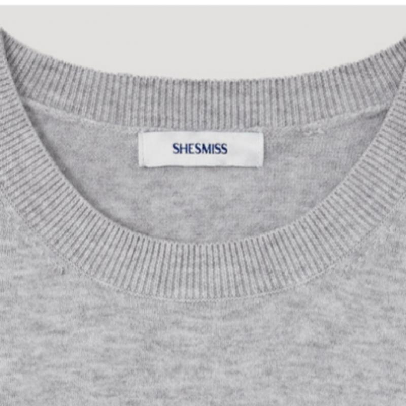 Ona S miSS  Melange Pletenina s kulatým výstřihem SSkpop12510 Lg