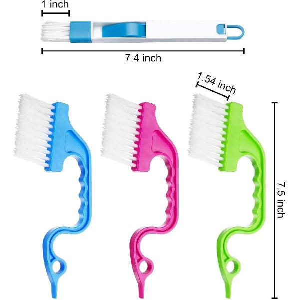 Multifunction Car Air Vent Cleaner Mini Double-end Micro Fiber Vent Duster Removable Cloth Cover Portable Cleanup Brush For Car