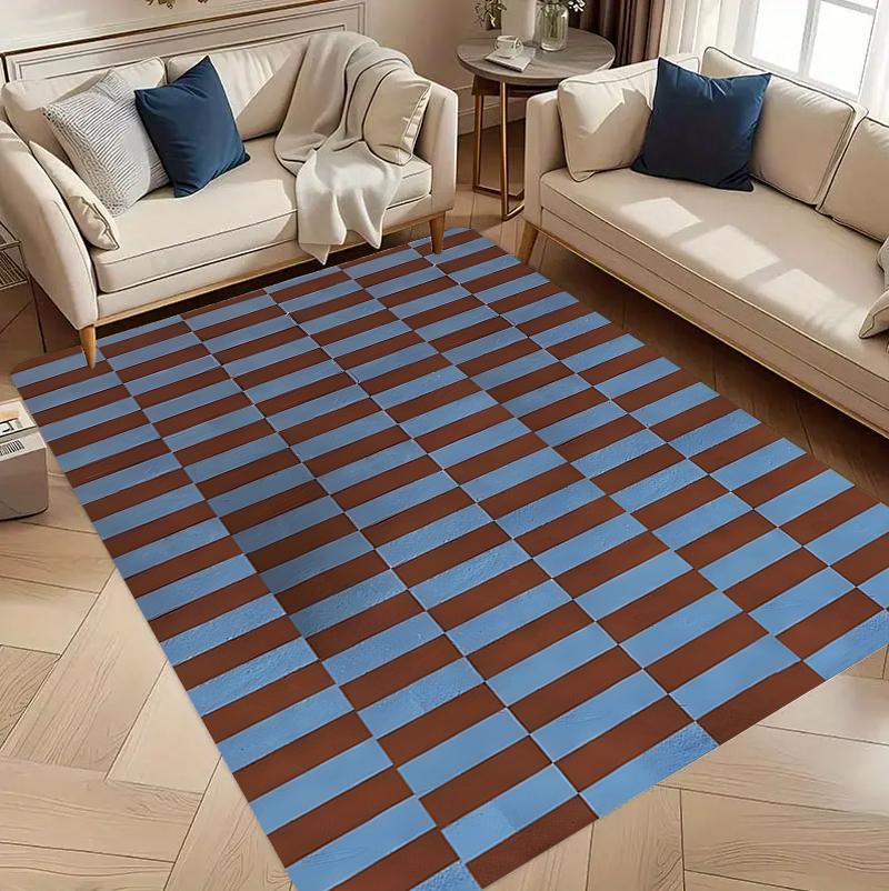 Geometric Retro Carpet Mat Rug Home Decoration Living Room Bedroom Floor Decor Vintage Diamond Style Non Slip Rugs