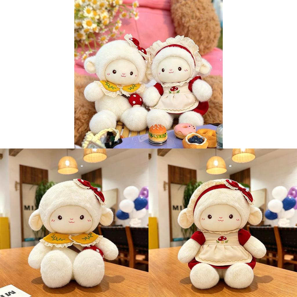 Mushroom Sheep Plush Toy With Cartoon Design For Girls And Kids Gift