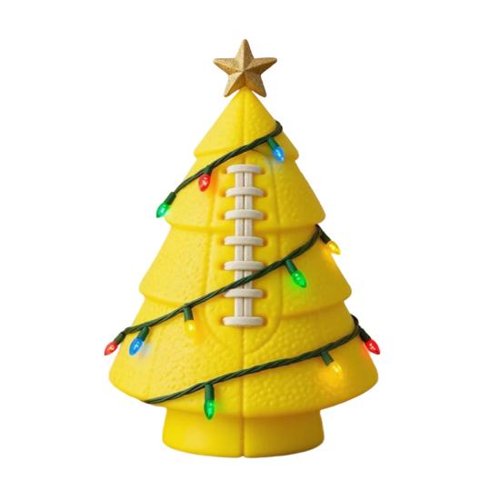 Ball Christmas Tree Ornament Fun Football Xmas Tree Decoration Basketball Tree with Golden Star Topper for Festive Holiday Decor