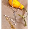 Yhpup 2026 Stainless Steel Natural Pearl Heart Tassel Chain Drop Necklace for Women Stylish Design Charm Jewelry Gift
