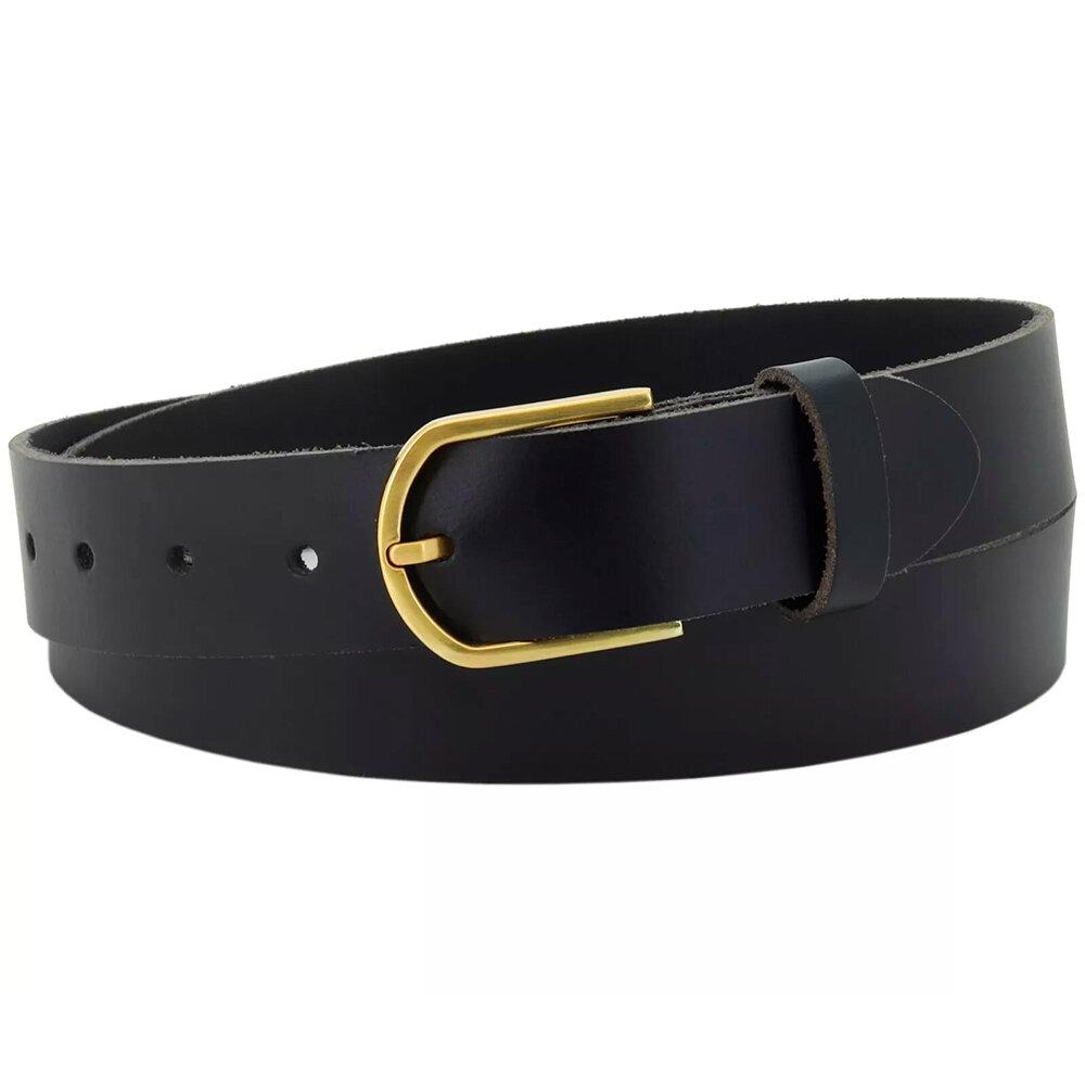 Genuine Leather Women's Belt NEEDIVYOU Black with Gold MADE IN GERMANY