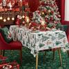 Tablecloth Party Printed Tablecloth Labeled New Year'S Tablecloth Polyester Christmas Snowflake Tablecloth