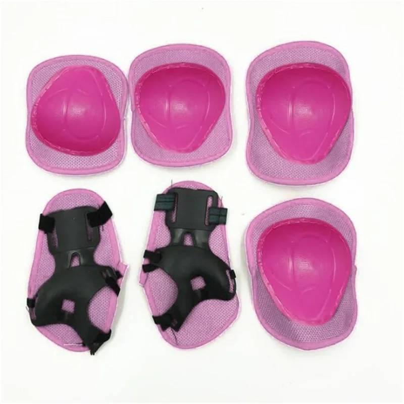 

Children S Knee Pads 6-Piece Protective Gear / Skating Safety Gear Wrist Guards, Elbow Pads, Knee Pads pink