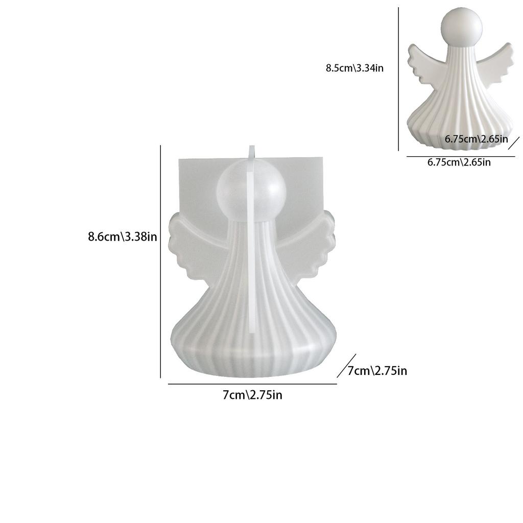 New 3D Simplicity Angel Silicone Candle Molds DIY Geometric Angel Handmade Aromatherapy Candle Gypsum Resin Molds Home Decor