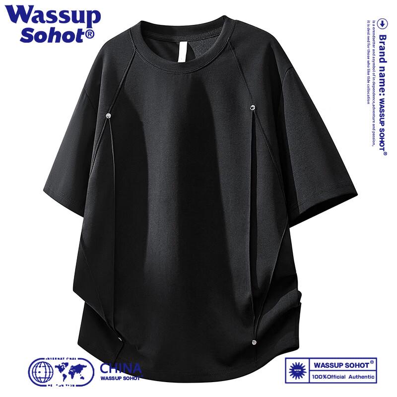 

Wassup Sohot Men s Structured Loose Fit Short Sleeve T-Shirt M