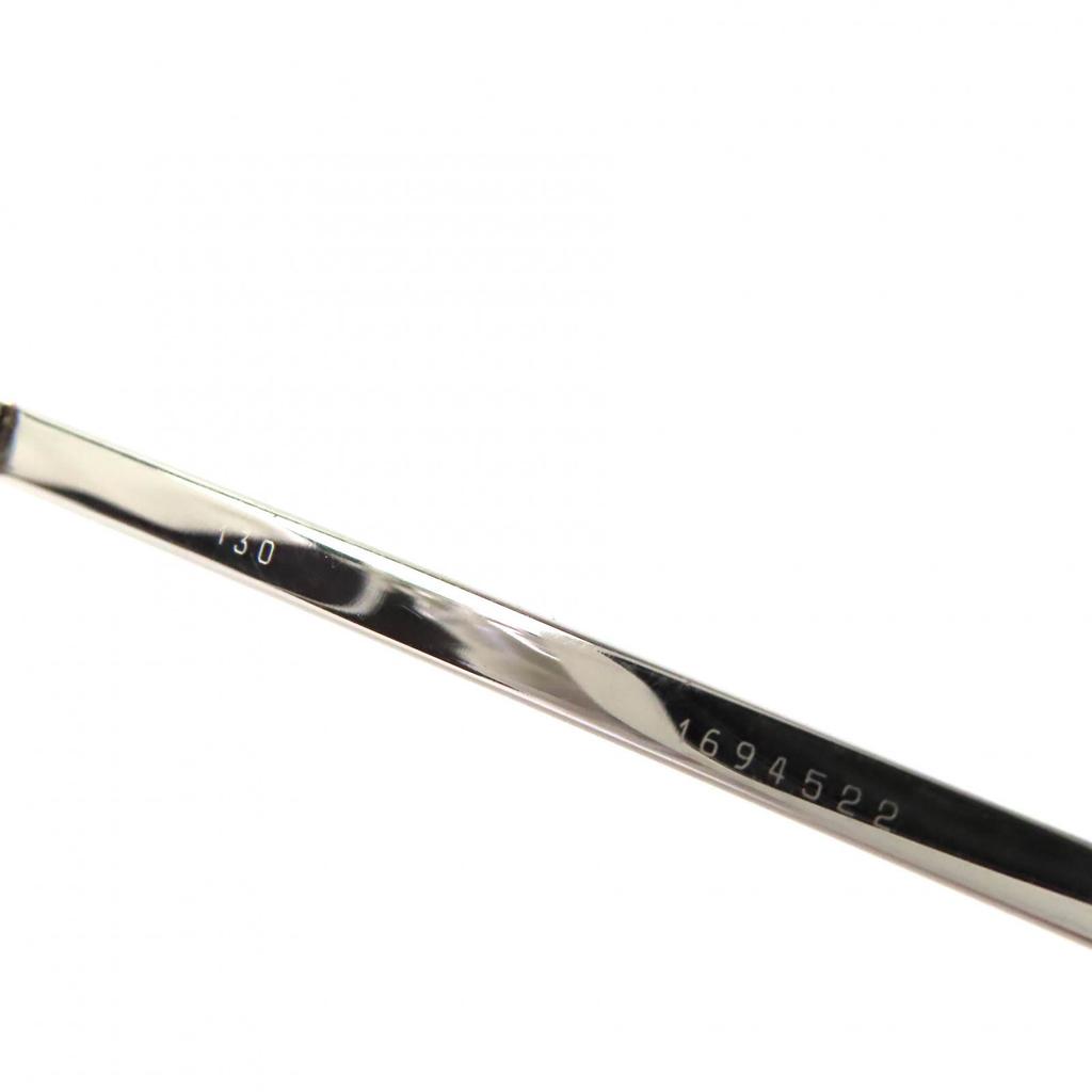 Excellent Cartier Glasses Square Two-Point Rimless Silver Mens Used