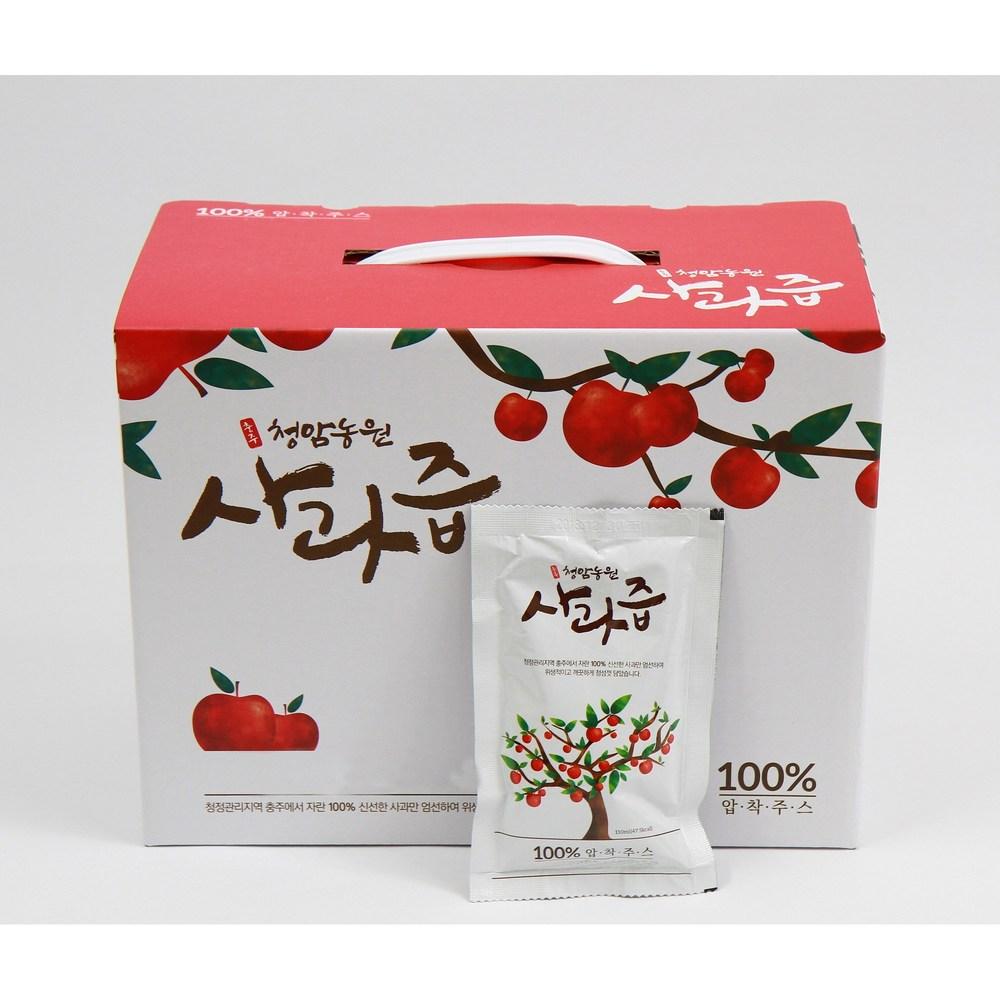 Chungju Cheongam Farm 100% Cold-Pressed Fresh Apple Juice (50 Packs) 1 Box 28,000 KRW 110ml