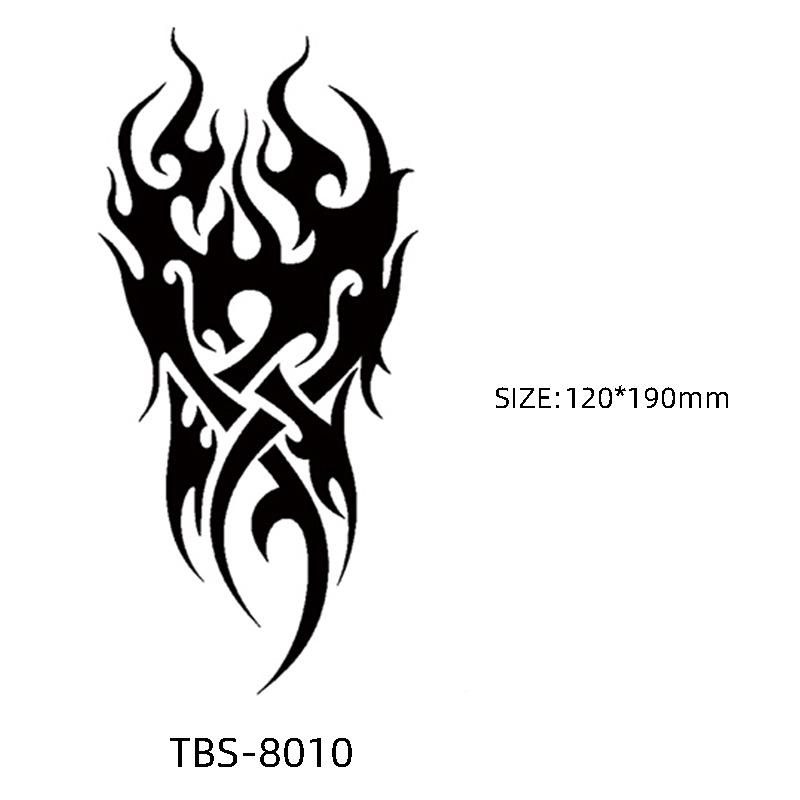 

Водонепроницаемые полуперманентные черно-белые наклейки-татуировки с тотемными цветами 120*190mm