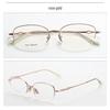 M6719S Retro Semi-Rimless Pure Titanium Eyeglass Frame for Men & Women, Prescription-Friendly for Myopia