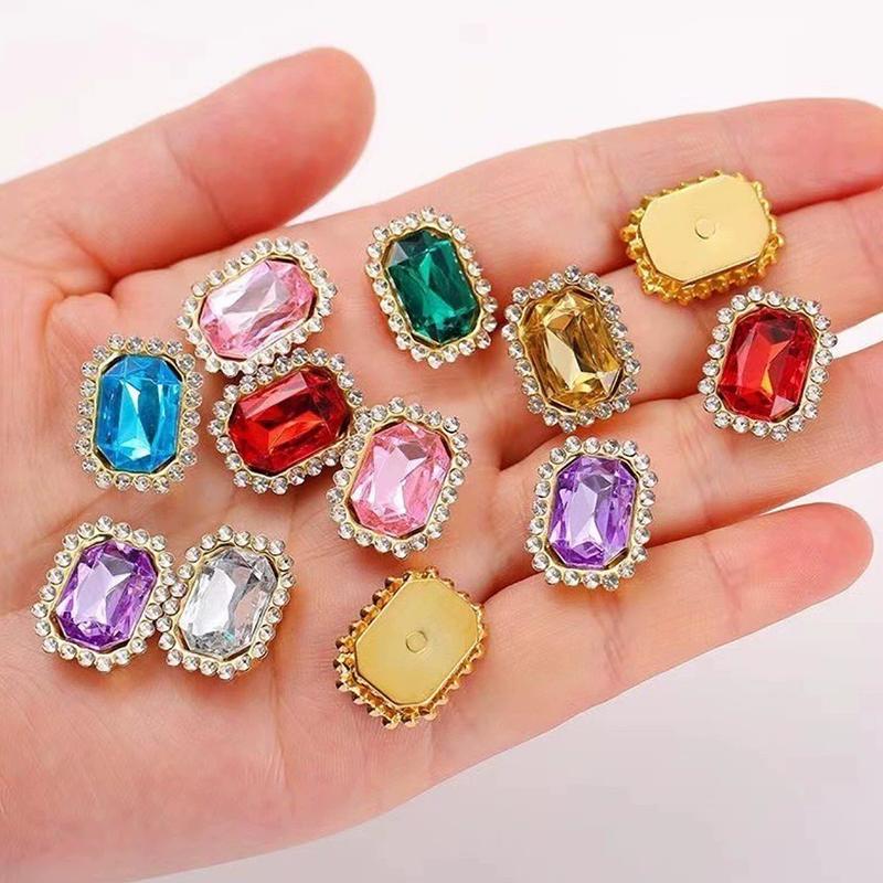 WTEMPO Rhinestones Kit Sew-On Embellishments for DIY Clothing Shoes and Bags Crafts Beads Kit for Jewelry Making Sparkling Clothing Decorations