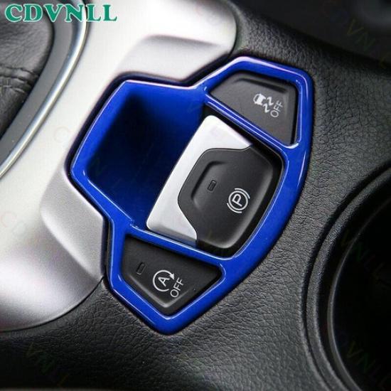 Car Hand Brake Lever Strip Cover Trim 1* For Jeep Compass 2017- Bright Blue
