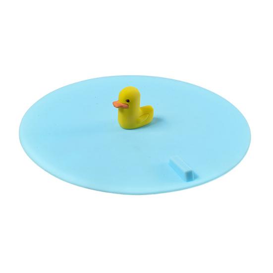 Silicone Floor Drain Cover with Animal Handle Universal Bathroom Shower Tub Stopper синий