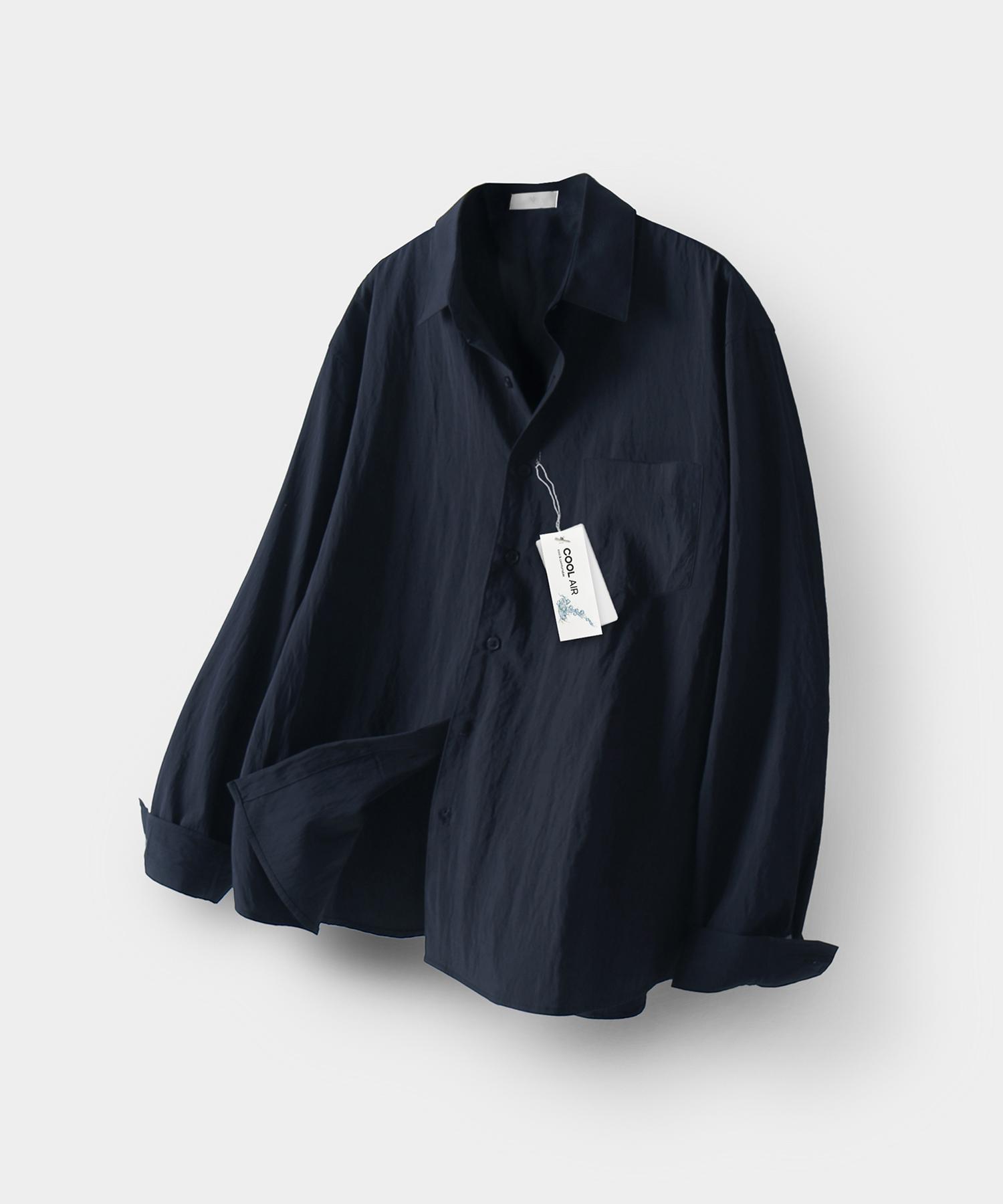Mood Inside (Summer) Stone Ice Semi-Over Rn Shirt _Navy L