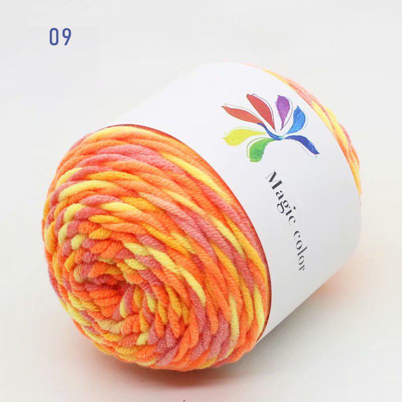 50g/Ball Adult Scarf Colorful Segment Dyeing 8 Strands Cotton Yarn Yarn DIY Hand Knitted