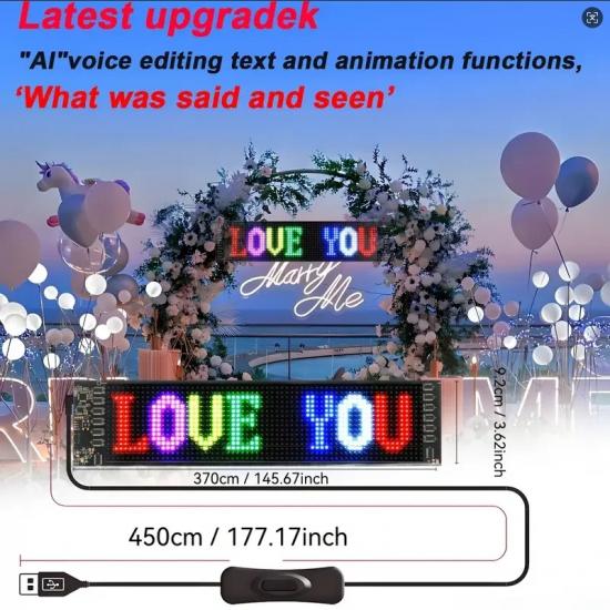 AI voice control Demon Eyes Car LED Display Programmable Flexible LED Display Soft Sign Board Pixel Custom Led Panel Christmas