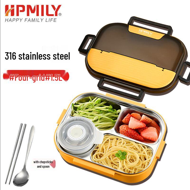 HPMILY 316 Stainless Steel Compartmented Lunch Box