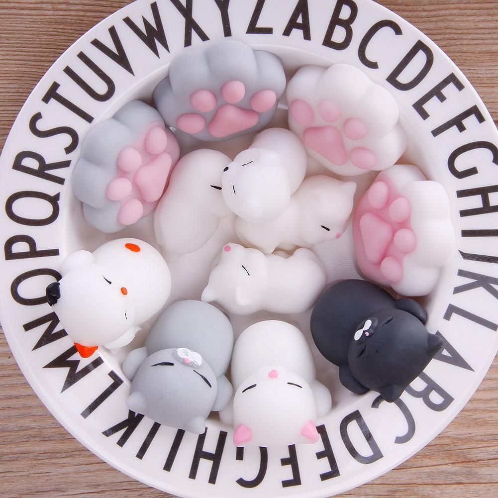 Yeni Hayvan Mochi Yumuşak Sıkılabilir Kedi Mühür Fidget Stres Giderici İyileştirici Oyuncak