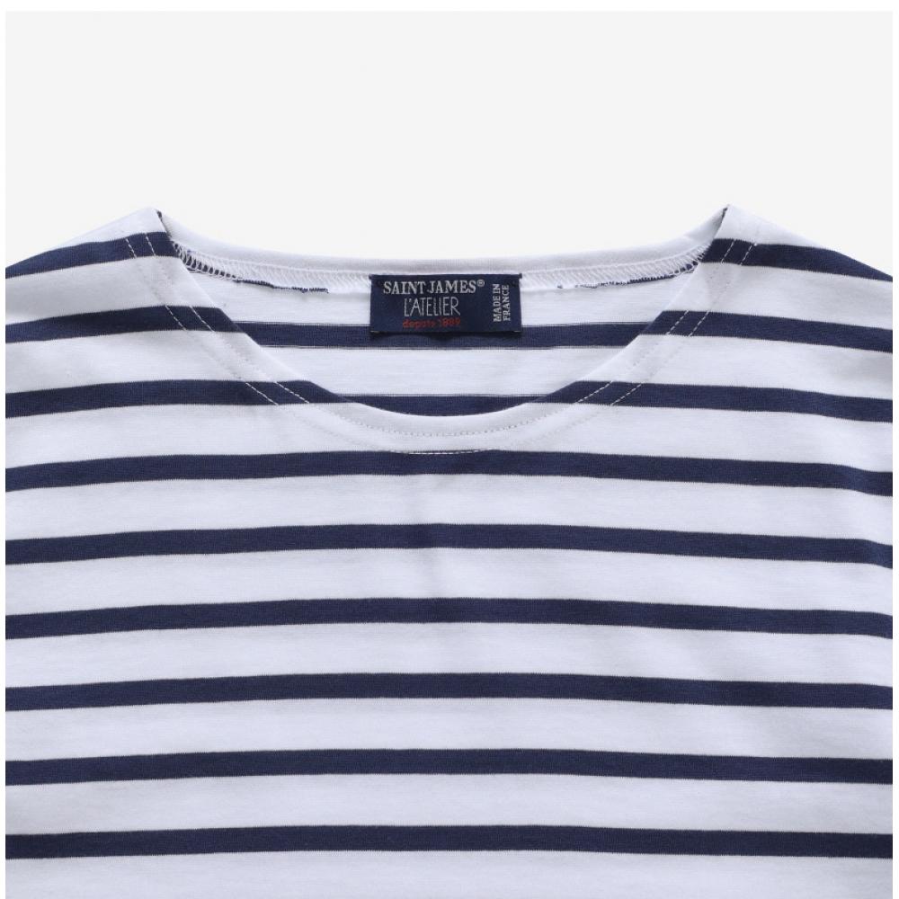 SainTjames Kids Long Sleeve T shirT Modern sTripe 2066 Neige Marine