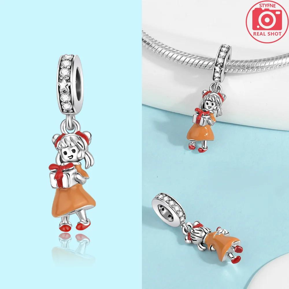 Copper Original Boys Girls Holding Gifts Perfume Bottles Charms Beads Fit Bracelet Women Diy Accessories