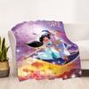 1pc, Disney Aladdin and Princess Jasmine Blanket Home Decorative Throw Blanket for All Seasons, Living Room, Travel, Camping, Car Blankets