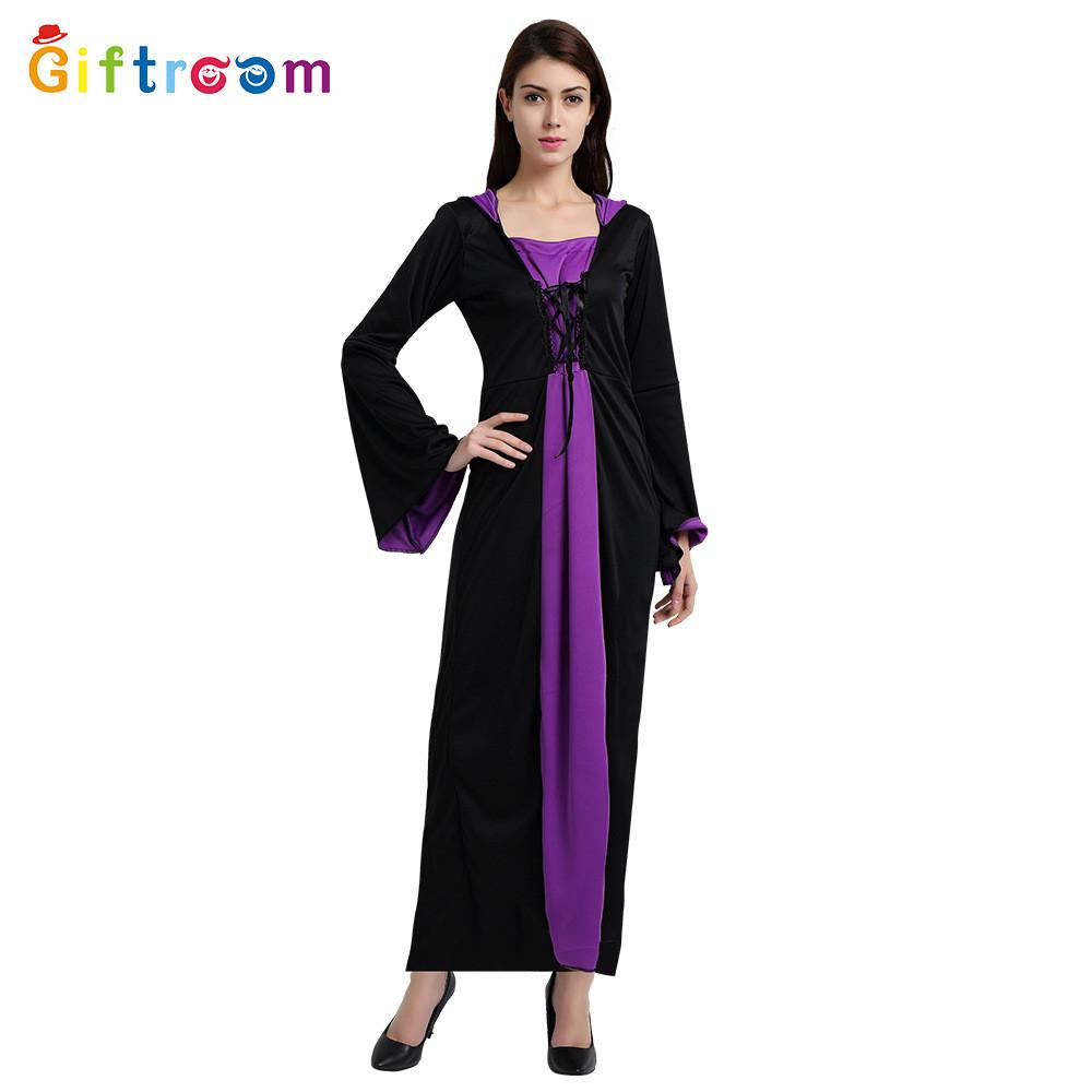 Captivating Gothic Style Witch Costume For Women Ideal For Halloween Celebrations