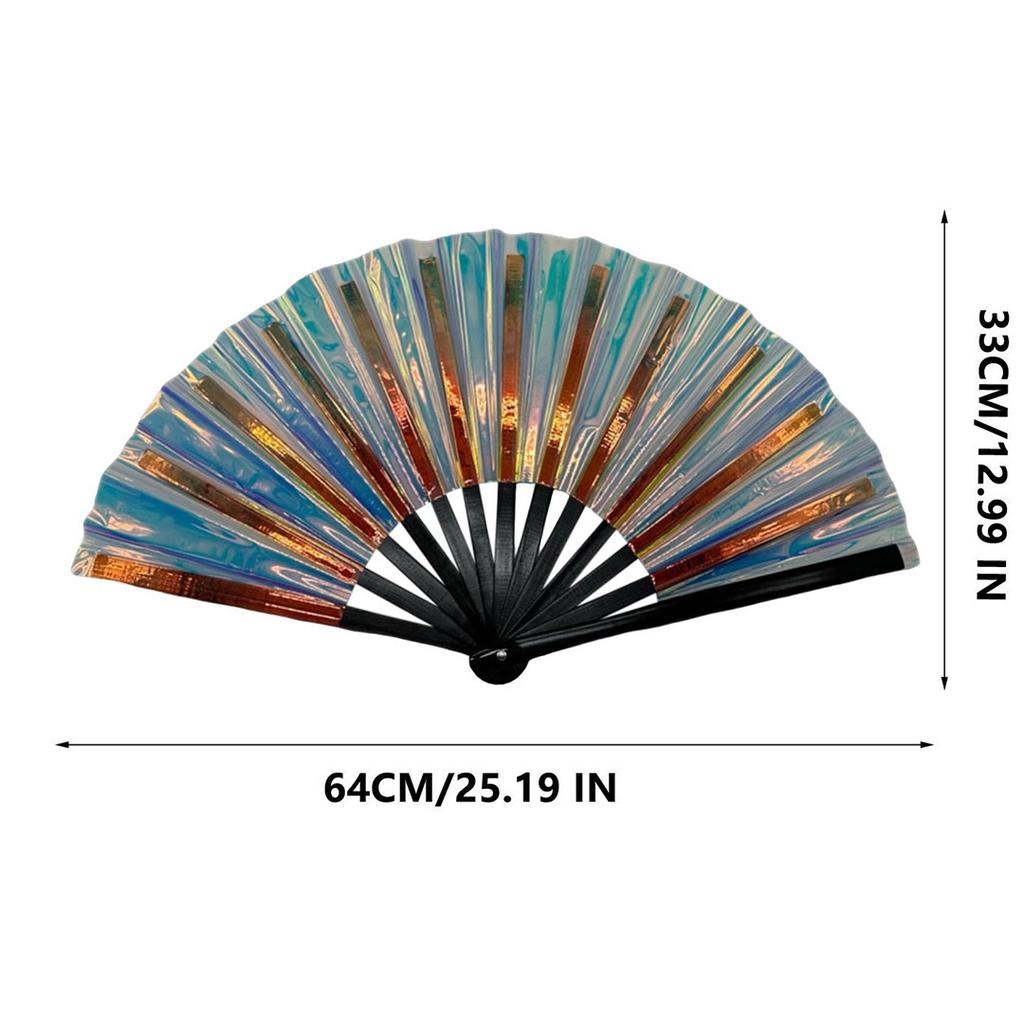 Raves Hand Fan Foldable Craft Holding Lasers Colors Hand Fan Festival Handheld Folding Fan For Dance Decoration Holiday Party