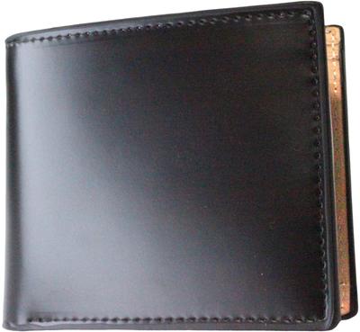 Bercute Schwarzes Bifold Echte Pferdeleder Kurzes Portemonnaie für Männer und mit Münzfach Echte Leder Geldbörse, Leder, Damen, Tasche, Schlank, Faltbar, Ultradünn,