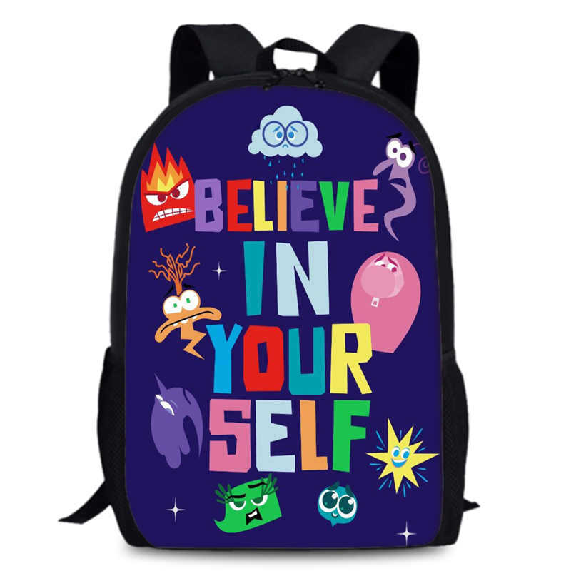 Inside Out2 Student 15-Inch Schoolbag Student Backpack, Large Capacity Backpack
