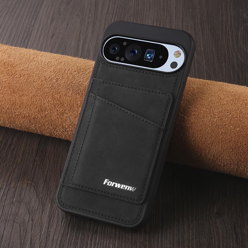 Capa de Couro de Luxo para Negócios Para Google Pixel 10 9 8 Pro 9A 8A 9 10 Pro XL Carteira Flip Magnética Slots para Cartões Capa de Telefone