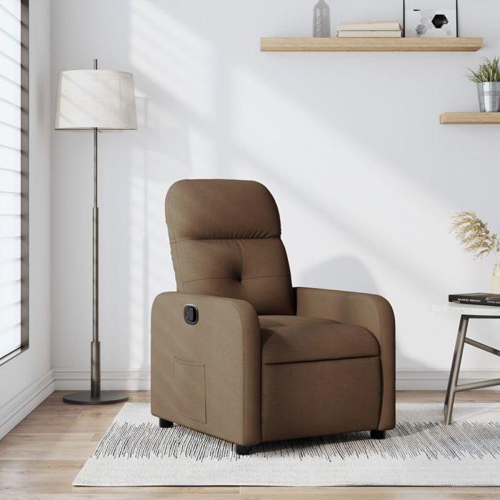 VidaXL Fauteuil Inclinable, Chaise avec Repose-pieds, Siège avec Dossier et Accoudoirs, Meuble de Salle de Séjour, Moderne, 374201