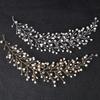 Foreign Trade Hot Bridal Hair Accessories Pearl Hair Band Gold Silver Crystal Formal Dress Accessories Headdress Bride Jewe