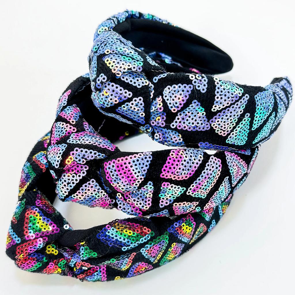 1PC Fashion Sequin Headbands for Women Large Bowknot Hairband Wide Headbands Hair Hoop Headwear Girls Women Hair Accessories