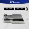 Exhaust Racing Car Exhaust Tip Modified Stainless Steel Tailpipe  Flat Edge Single Layer Customize Logo Muffler Nozzle