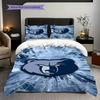 Memphis Football Helmet Three-piece set(1 * duvet cover + 2 * pillowcase, without core)Christmas birthday gift Duvet cover and pillowcase Bedding set